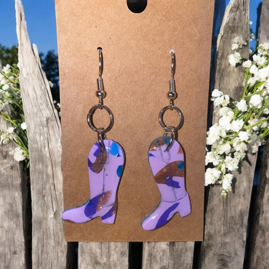 Cowgirl Purple  Camo Boots